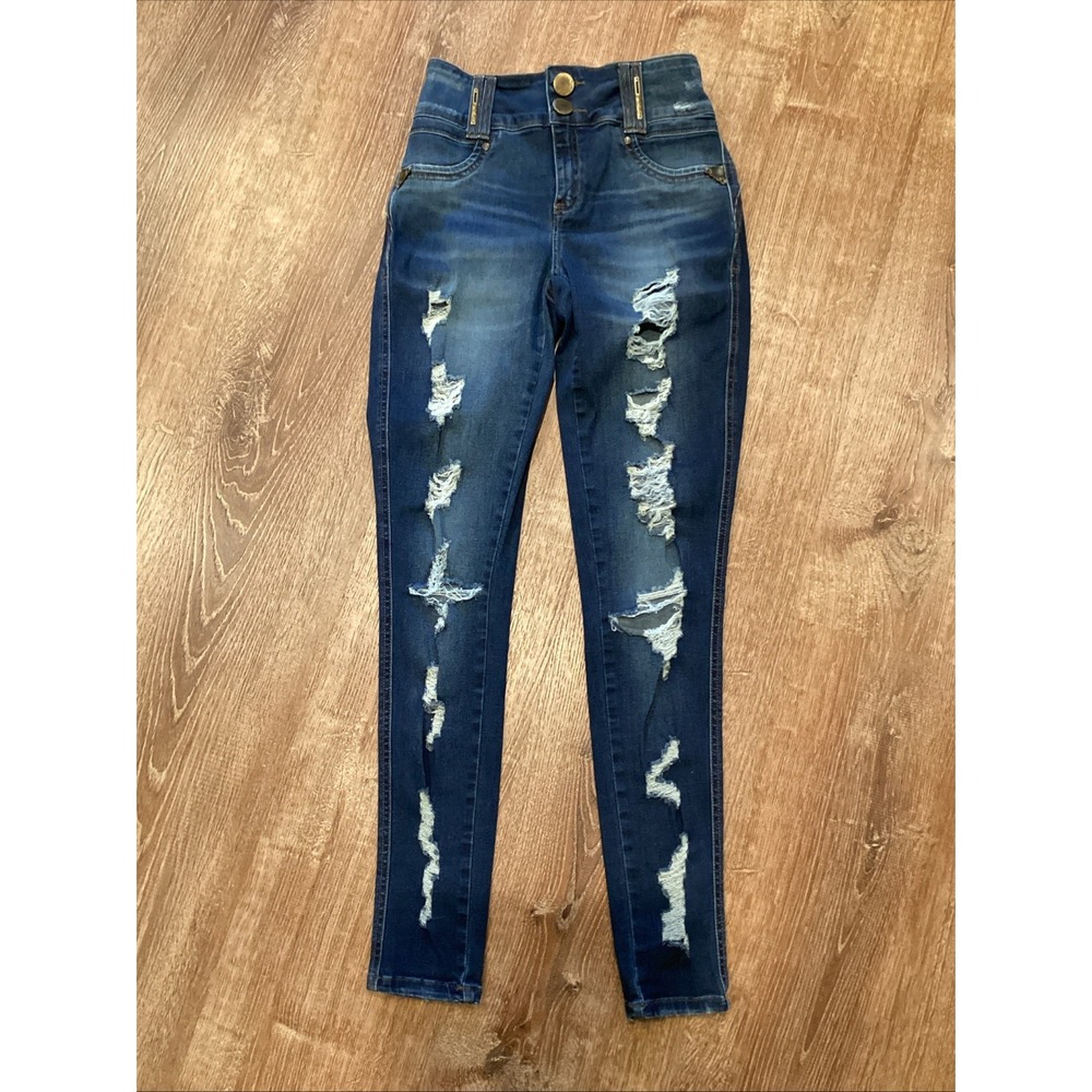 PIT BULL Jeans Distressed Skinny Embellished High Waisted Brazilian‎ XS S